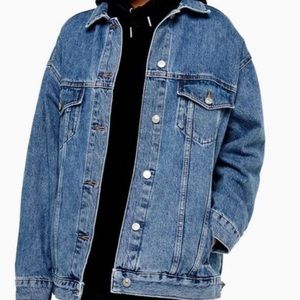 Topshop Women’s Extra Over-Sized Denim Jacket